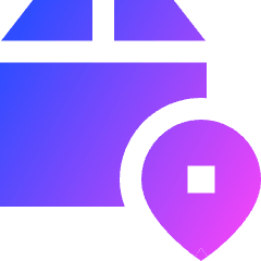 Package Location Icon from Sharp Gradient Set