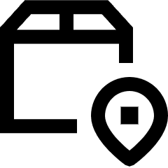 Package Location Icon from Sharp Line Set
