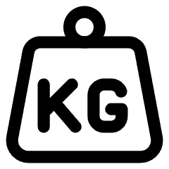 Product Weight Kg Icon from Core Line Set