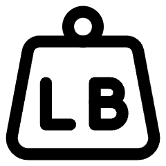 Product Weight Lb Icon from Core Line Set