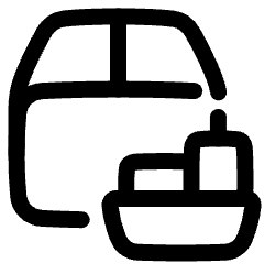Shipment Boat Icon from Plump Line Set