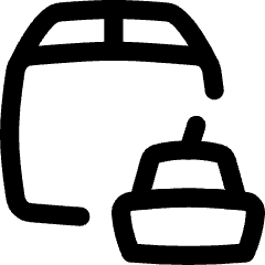 Shipment Boat Icon from Flex Line Set