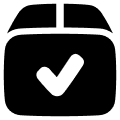 Shipment Check Icon from Plump Solid Set