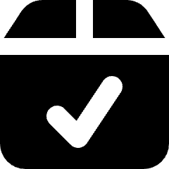 Shipment Check Icon from Micro Solid Set