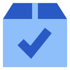 Shipment Check Icon from Sharp Flat Set