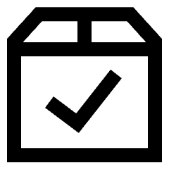 Shipment Check Icon from Sharp Line Set