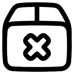 Shipment Delivery Fail Icon from Plump Line Set