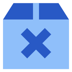 Shipment Delivery Fail Icon from Sharp Flat Set