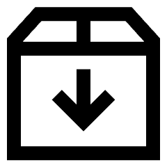 Shipment Download Icon from Sharp Line Set