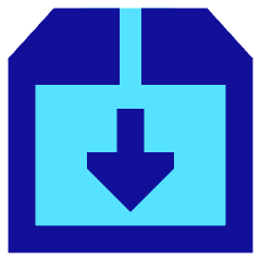 Shipment Download Icon from Sharp Pop Set