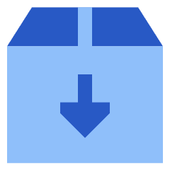 Shipment Download Icon from Sharp Flat Set