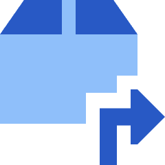 Shipment Next Icon from Sharp Flat Set