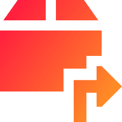 Shipment Next Icon from Sharp Gradient Set