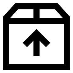 Shipment Pickup Icon from Sharp Line Set
