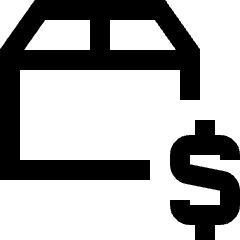 Shipment Price Icon from Sharp Line Set