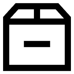 Shipment Remove Icon from Sharp Line Set