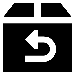 Shipment Return Icon from Sharp Solid Set