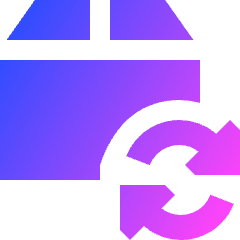 Shipment Sync Icon from Sharp Gradient Set