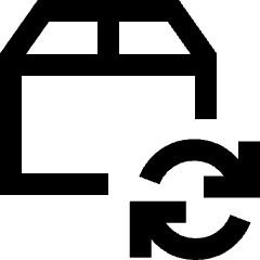 Shipment Sync Icon from Sharp Line Set