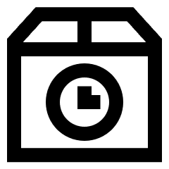 Shipment Time Icon from Sharp Line Set