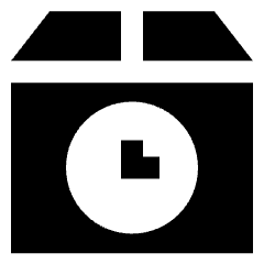 Shipment Time Icon from Sharp Solid Set