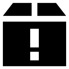Shipment Warning Icon from Sharp Solid Set