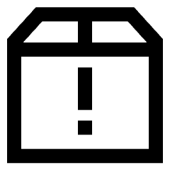 Shipment Warning Icon from Sharp Line Set