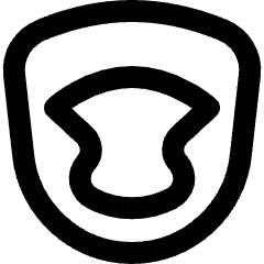 Clean line icon of boxing headgear with an open face area. Used for boxing, combat sports, and protective equipment.
