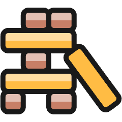 Board Game Jenga Icon from Ultimate Colors Set