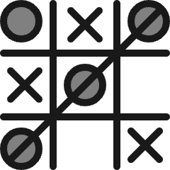 Board Game Tic Tac Toe Icon from Ultimate Colors Set
