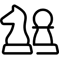 Chess Figures Icon from Ultimate Light Set