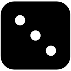 Dice 3 Icon from Ultimate Bold Set