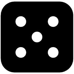 Dice 5 Icon from Ultimate Bold Set