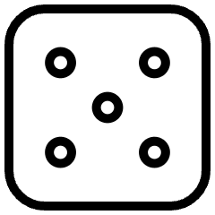 Dice 5 Icon from Ultimate Light Set