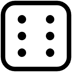 Dice 6 Icon from Ultimate Regular Set