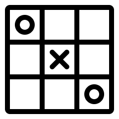 Tic Tac Toe Icon from Ultimate Light Set