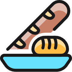 Bread Baguette Icon from Ultimate Colors Set
