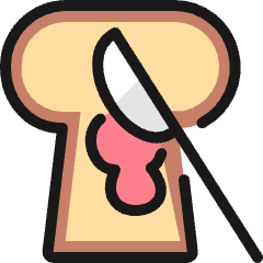 Bread Slice Spread Icon from Ultimate Colors Set