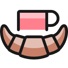 Breakfast Croissant 1 Icon from Ultimate Colors Set