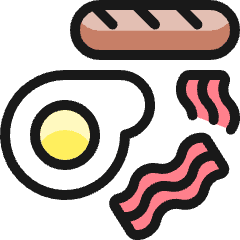 Breakfast English Icon from Ultimate Colors Set
