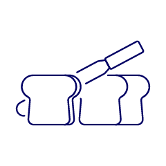 Cutting Bread Illustration from UX Line Set