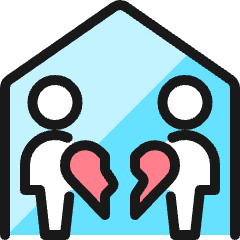 Breakup Divorce Icon from Ultimate Colors Set