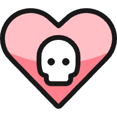 Breakup Heart Skull Icon from Ultimate Colors Set