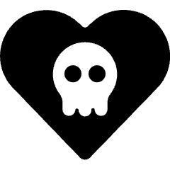 Breakup Heart Skull Icon from Ultimate Bold Set