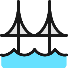 Bridge Golden Gate Icon from Ultimate Colors Set