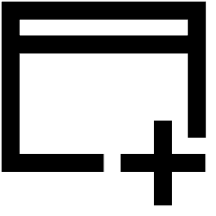 Browser Add Icon from Sharp Line Set