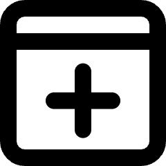 Browser Add Icon from Micro Line Set