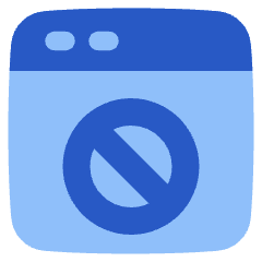 Browser Block Icon from Plump Flat Set