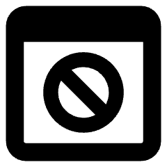 Browser Block Icon from Core Solid Set