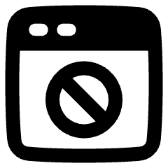 Browser Block Icon from Plump Solid Set